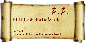 Pillisch Pelbárt névjegykártya